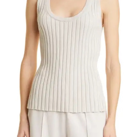 MaxMara Sweaters - MAX MARA LEISURE Fetta ribbed cotton-blend tank, size XL